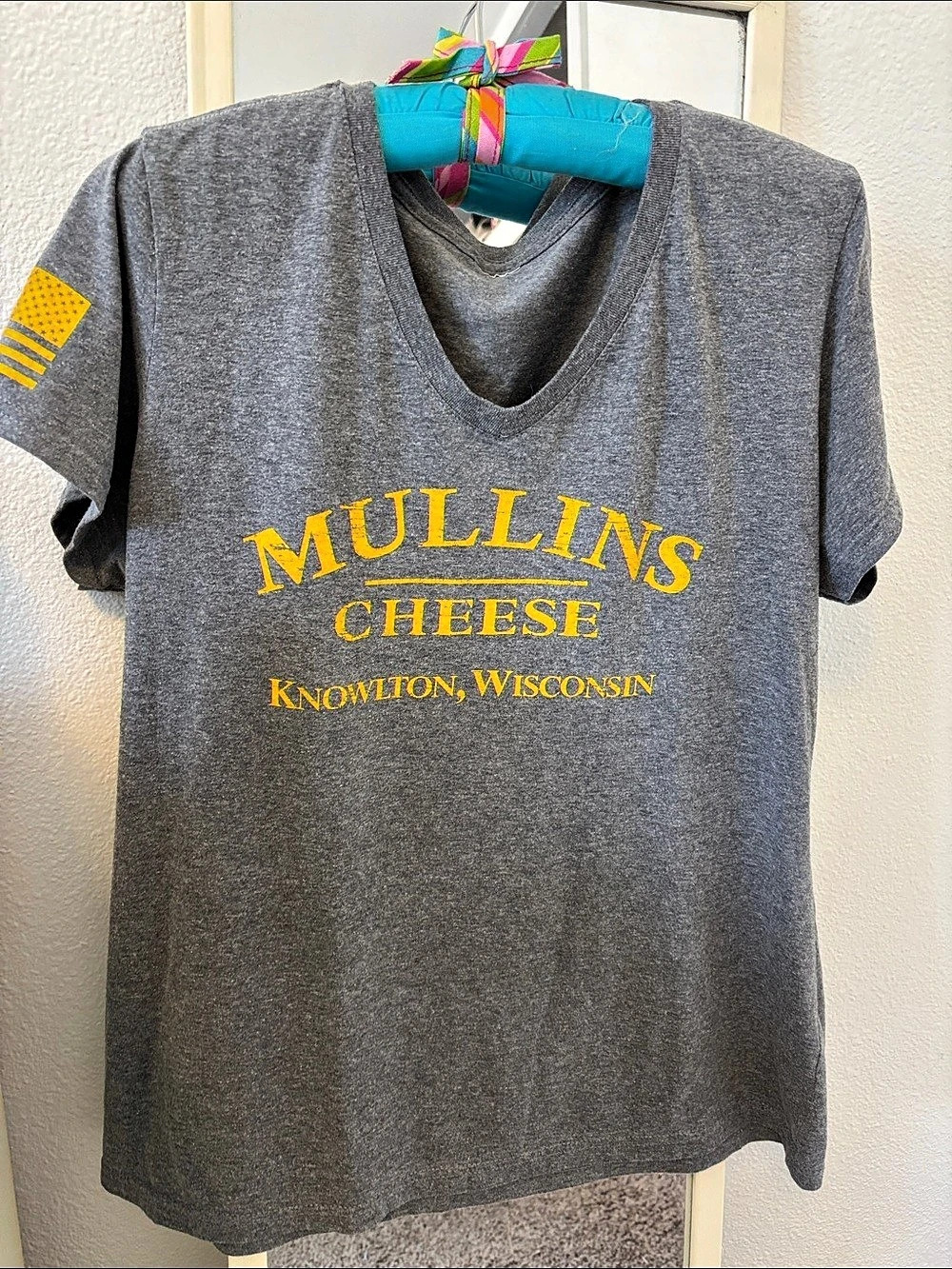 Mullins Cheese Knowlton, Wisconsin graphic tee Gray Graphic Tee